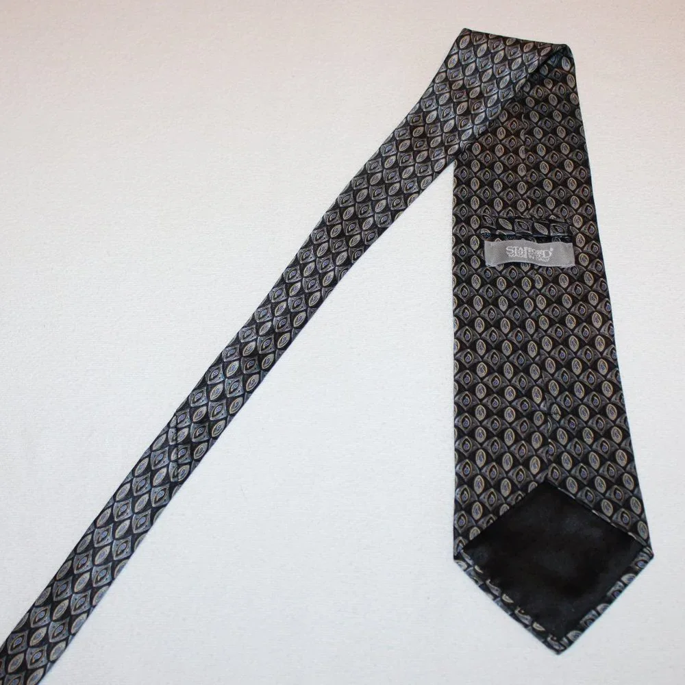 4 Stafford & Stafford Executive 100% silk neckties abstract floral classic lot